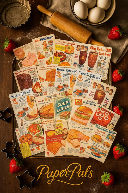 Vintage Mini recipe paper